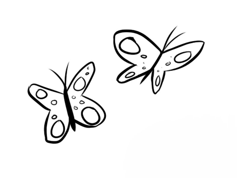 Mariposas Volando Dibujos Para Colorear