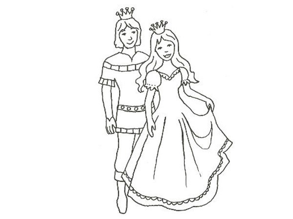 Imagenes de princesas y principes para colorear - Imagui