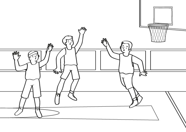 Juego de basquet para colorear - Imagui