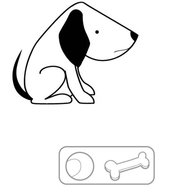 Dibujos para colorear juego de pintar perro 