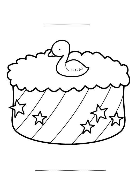 Dibujos para colorear pastel de cumple 12 años 