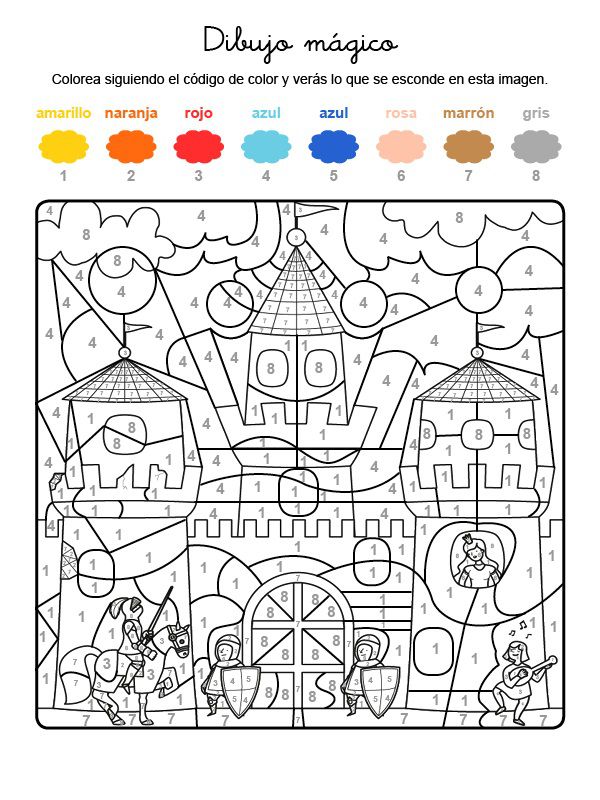 Colorear por numeros niños hasta 12 años: Increíbles imágenes para colorear  por números | Libro de actividades para colorear para mejorar la calma y