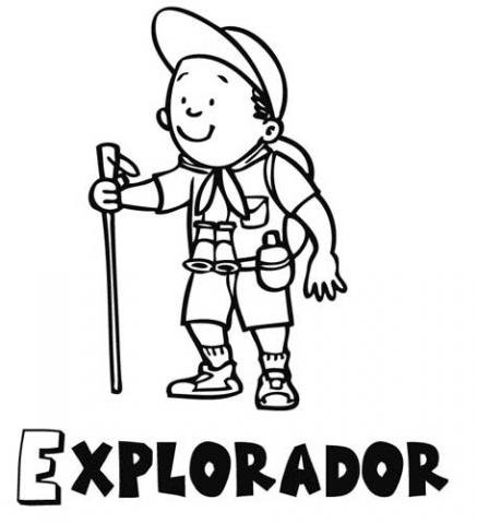 niño explorador de dibujos animados 13330235 Vector en Vecteezy
