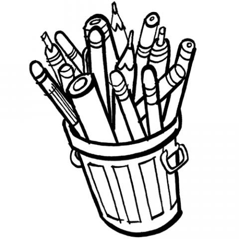 Bote de lápices: Dibujos para colorear