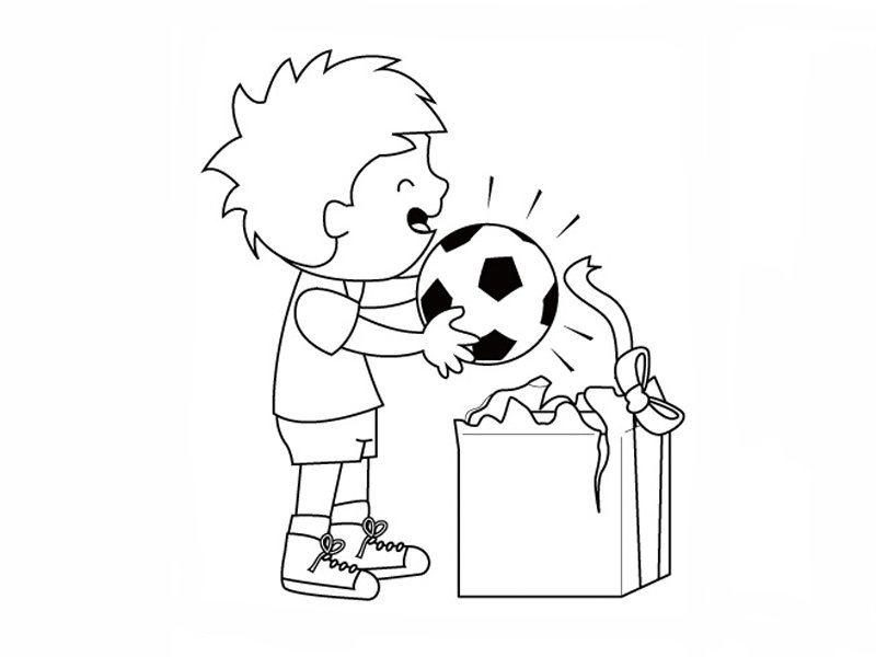 Niño Abriendo Una Caja De Regalo Durante La Fiesta De Cumpleaños
