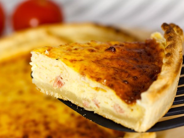 Quiche de jamón y queso para niños. Recetas fáciles