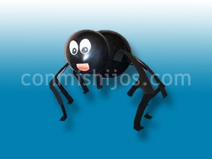 Araña de globos. Manualidades de Halloween para niños