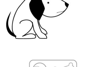 Perro sin sus juguetes: dibujo para colorear e imprimir