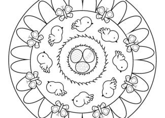 Mandala de primavera: dibujo para colorear e imprimir