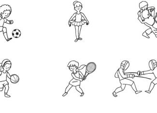 Deportes: dibujos para colorear e imprimir