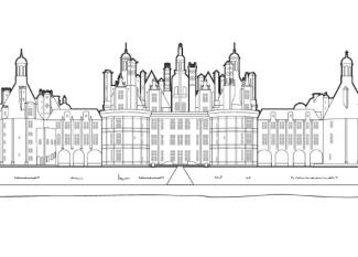 Castillo del Loira: dibujo para colorear e imprimir