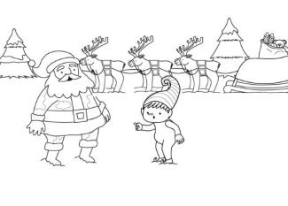 El traje de Papá Noel: dibujo para colorear e imprimir