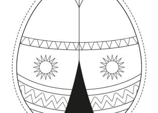 Huevo de Pascua indio: dibujo para colorear e imprimir