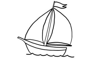 Barco de velas: dibujo para colorear e imprimir