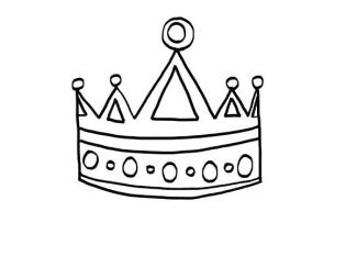 Una corona: dibujo para colorear e imprimir