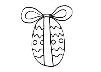 Huevo de Pascua regalo: dibujo para colorear e imprimir