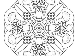 Mandala floral: dibujo para colorear e imprimir