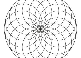 Mandala de círculos: dibujo para colorear e imprimir
