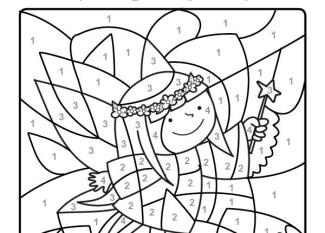 Dibujo mágico de un hada: dibujo para colorear e imprimir