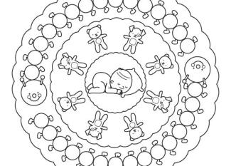 Mandala bebé: dibujo para colorear e imprimir