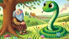 Fábula tradicional para niños: El sabio y la serpiente