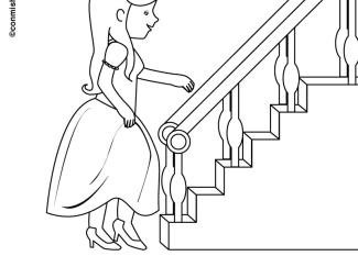 Princesa subiendo la escalera