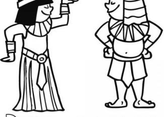 Dibujos de disfraces egipcio y Cleopatra para Carnaval de los niños
