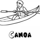 Dibujos de una canoa para colorear por los niños