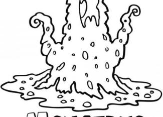 Dibujo de monstruo del pantano para pintar