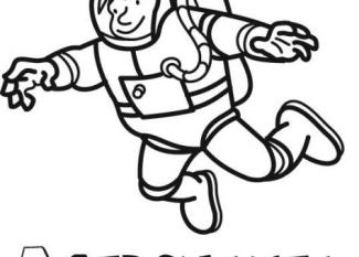 Dibujos de astronauta para colorear con niños
