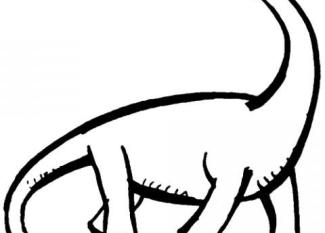 Dibujo de dinosaurio para imprimir y pintar. Dibujos de animales