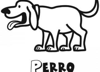 Dibujo gratis de un perro para colorear. Imágenes de animales