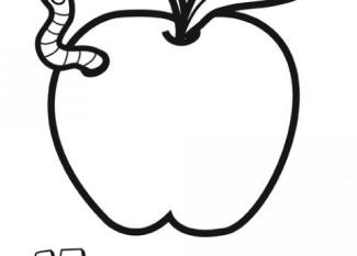 Dibujo manzana para colorear. Imágenes gratis de frutas