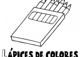 Dibujo gratis de lápices de colores. Dibujos del colegio para colorear