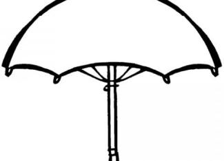 Dibujo de un paraguas para colorear con los niños