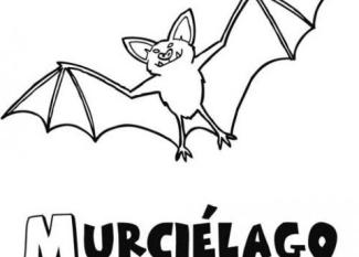 Dibujo gratis de murciélago para imprimir y pintar con niños