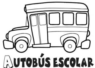 Dibujos de autobús escolar para imprimir y colorear
