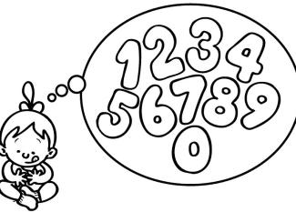 Dibujos de los números para imprimir y colorear con los niños