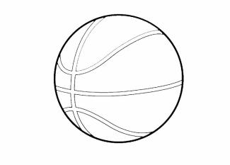Balón de baloncesto. Dibujo para colorear con los niños