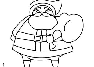 Papá Noel en Navidad. Dibujo para niños
