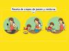 Crepes de jamón y verduras para niños, receta ilustrada