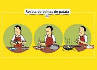 Bolitas de patata para niños. Recetas ilustradas