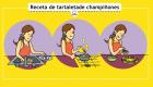 Tartaletas de champiñones. Recetas ilustradas para niños