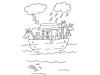 Dibujo del Arca de Noé para pintar con los niños