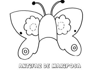 Antifaz de mariposa. Dibujos para colorear con los niños