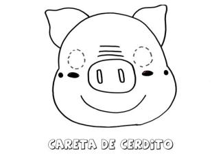 Careta de cerdo. Dibujos para colorear con los niños