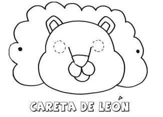 Careta de león. Dibujos para colorear con los niños