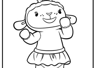 Dibujo de una ovejita. Dibujos de Disney para colorear