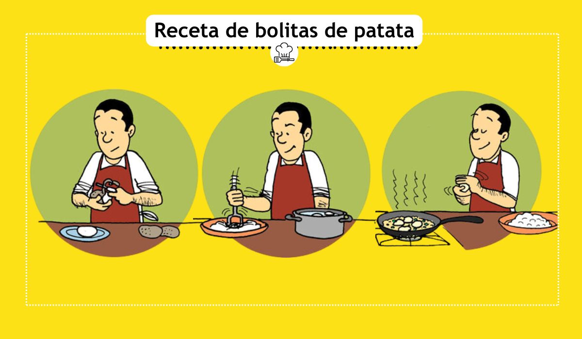 bolitas de patatas para niños, recetas ilustradas