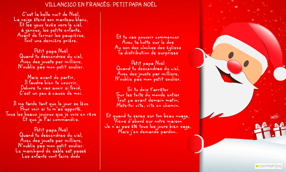 Villancico Petit papa Noël para niños